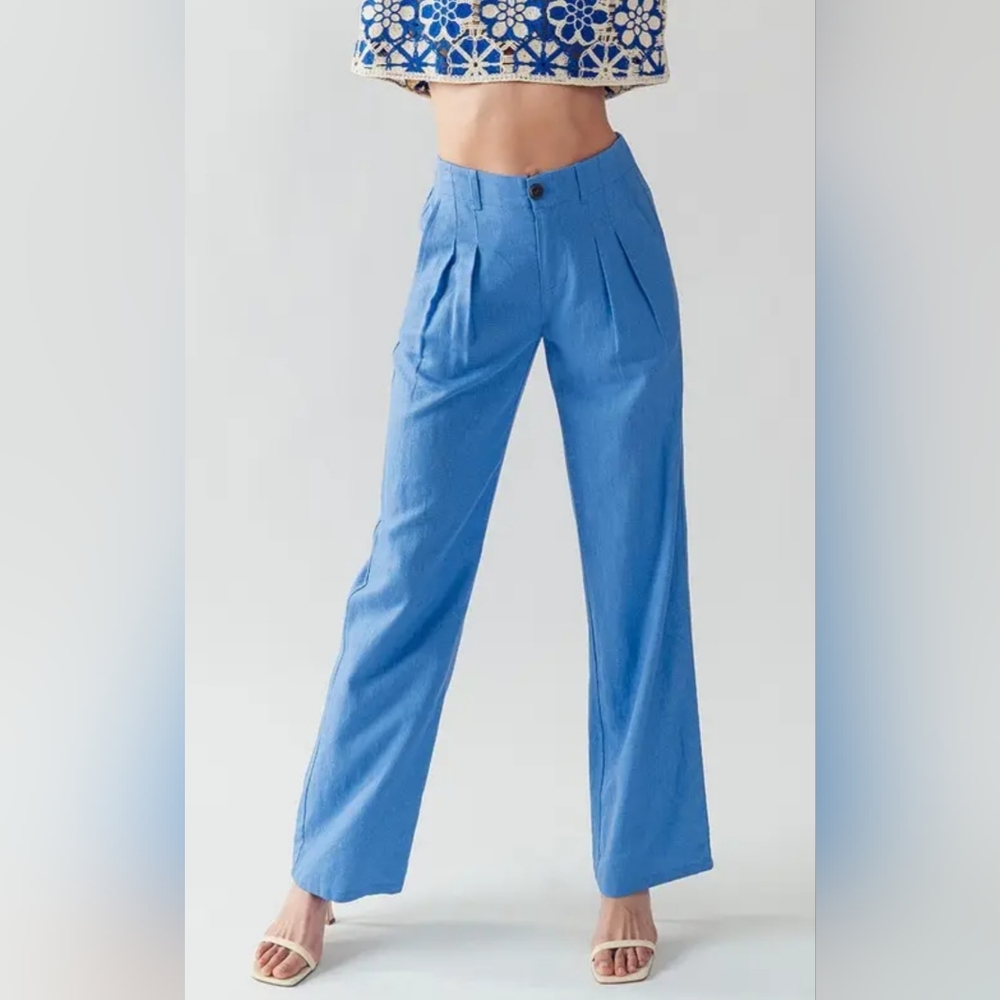 #50 🛑25 M, L  Boho Linen Blend Pull On Pants - Picture 5 of 7